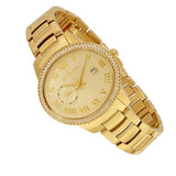 Buy Shop Michael Kors Whitley Analog Diamonds Gold Dial Gold Steel Strap Watch For Women - MK6227 USA Online