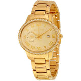 Buy Shop Michael Kors Whitley Analog Diamonds Gold Dial Gold Steel Strap Watch For Women - MK6227 USA Online