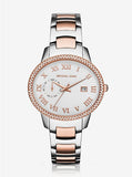 Buy Shop Michael Kors Whitley Analog White Dial Two Tone Steel Strap Watch For Women - MK6228 USA Online