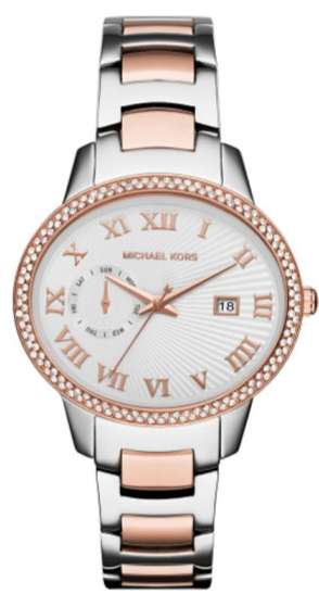 Buy Shop Michael Kors Whitley Analog White Dial Two Tone Steel Strap Watch For Women - MK6228 USA Online
