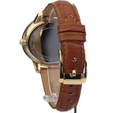 Buy Shop Michael Kors Whitley Quartz Gold Dial Brown Leather Strap Watch For Women - MK2428 USA Online