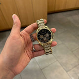 Buy Shop Michael Kors Whitney Chronograph Black Dial Gold Steel Strap Watch for Women - MK7224 USA Online