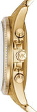 Buy Shop Michael Kors Whitney Chronograph Black Dial Gold Steel Strap Watch for Women - MK7224 USA Online