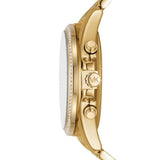 Buy Shop Michael Kors Whitney Chronograph Black Dial Gold Steel Strap Watch for Women - MK7224 USA Online