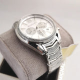 Buy Shop Michael Kors Whitney Chronograph Crystals Silver Dial Silver Steel Strap Watch For Women - MK6728 USA Online