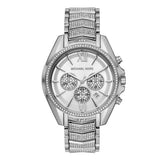 Buy Shop Michael Kors Whitney Chronograph Crystals Silver Dial Silver Steel Strap Watch For Women - MK6728 USA Online