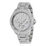 Buy Shop Michael Kors Whitney Chronograph Crystals Silver Dial Silver Steel Strap Watch For Women - MK6728 USA Online