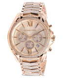 Buy Shop Michael Kors Whitney Chronograph Gold Dial Gold Steel Strap Watch For Women - MK6729 USA Online