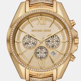 Buy Shop Michael Kors Whitney Chronograph Gold Dial Gold Steel Strap Watch For Women - MK6729 USA Online