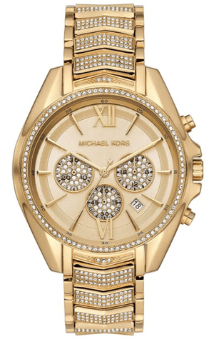 Buy Shop Michael Kors Whitney Chronograph Gold Dial Gold Steel Strap Watch For Women - MK6729 USA Online