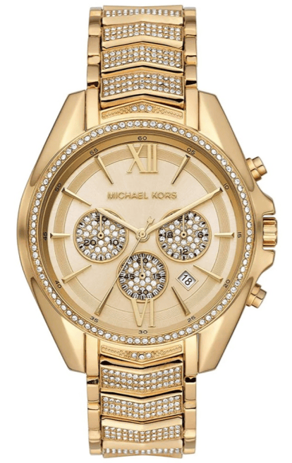 Buy Shop Michael Kors Whitney Chronograph Gold Dial Gold Steel Strap Watch For Women - MK6729 USA Online