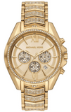 Buy Shop Michael Kors Whitney Chronograph Gold Dial Gold Steel Strap Watch For Women - MK6729 USA Online