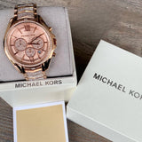 Buy Shop Michael Kors Whitney Chronograph Rose Gold Dial Rose Gold Steel Strap Watch For Women - MK6730 USA Online