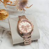 Buy Shop Michael Kors Whitney Chronograph Rose Gold Dial Rose Gold Steel Strap Watch For Women - MK6730 USA Online