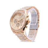 Buy Shop Michael Kors Whitney Chronograph Rose Gold Dial Rose Gold Steel Strap Watch For Women - MK6730 USA Online