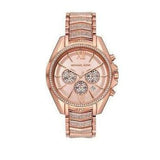 Buy Shop Michael Kors Whitney Chronograph Rose Gold Dial Rose Gold Steel Strap Watch For Women - MK6730 USA Online