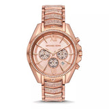 Buy Shop Michael Kors Whitney Chronograph Rose Gold Dial Rose Gold Steel Strap Watch For Women - MK6730 USA Online