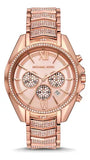 Buy Shop Michael Kors Whitney Chronograph Rose Gold Dial Rose Gold Steel Strap Watch For Women - MK6730 USA Online