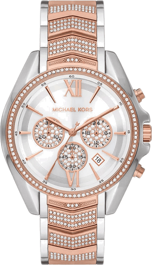 Buy Shop Michael Kors Whitney Chronograph Silver Dial Two Tone Steel Strap Watch For Women - MK7225 USA Online