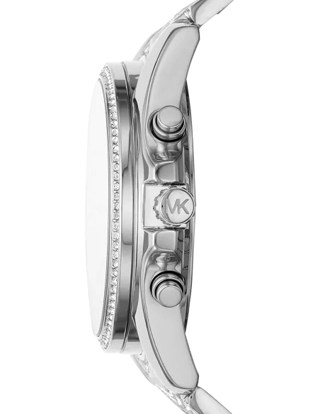 Buy Shop Michael Kors Whitney Chronograph Crystals Silver Dial Silver Steel Strap Watch For Women - MK6728 USA Online