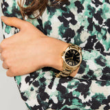 Buy Shop Michael Kors Whitney Quartz Black Dial Two Tone Steel Strap Watch For Women - MK6743 USA Online