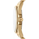 Buy Shop Michael Kors Whitney Quartz Black Dial Two Tone Steel Strap Watch For Women - MK6743 USA Online