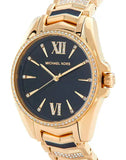 Buy Shop Michael Kors Whitney Quartz Black Dial Two Tone Steel Strap Watch For Women - MK6743 USA Online