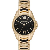 Buy Shop Michael Kors Whitney Quartz Black Dial Two Tone Steel Strap Watch For Women - MK6743 USA Online