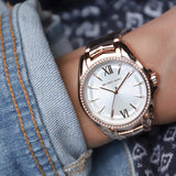 Buy Shop Michael Kors Whitney Quartz White Dial Rose Gold Steel Strap Watch For Women - MK6694 USA Online