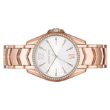 Buy Shop Michael Kors Whitney Quartz White Dial Rose Gold Steel Strap Watch For Women - MK6694 USA Online