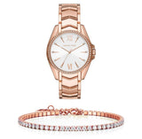 Buy Shop Michael Kors Whitney Quartz White Dial Rose Gold Steel Strap Watch For Women - MK6694 USA Online