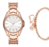 Buy Shop Michael Kors Whitney Quartz White Dial Rose Gold Steel Strap Watch For Women - MK6694 USA Online