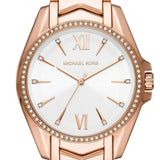 Buy Shop Michael Kors Whitney Quartz White Dial Rose Gold Steel Strap Watch For Women - MK6694 USA Online