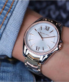Buy Shop Michael Kors Whitney Quartz White Dial Two Tone Steel Strap Watch For Women - MK6686 USA Online
