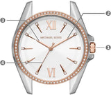 Buy Shop Michael Kors Whitney Quartz White Dial Two Tone Steel Strap Watch For Women - MK6686 USA Online