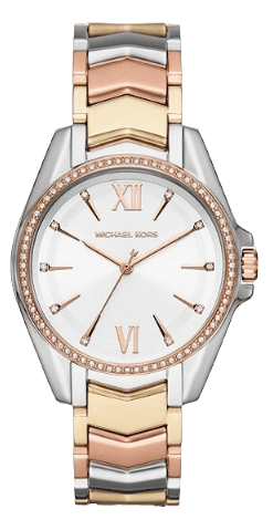 Buy Shop Michael Kors Whitney Quartz White Dial Two Tone Steel Strap Watch For Women - MK6686 USA Online