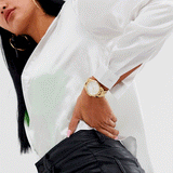 Buy Shop Michael Kors Whitney Three-Hand White Dial Gold Steel Strap Watch For Women - MK6693 USA Online