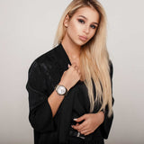 Buy Shop Michael Kors Whitney Three-Hand White Dial Gold Steel Strap Watch For Women - MK6693 USA Online