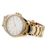 Buy Shop Michael Kors Whitney Three-Hand White Dial Gold Steel Strap Watch For Women - MK6693 USA Online