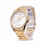 Buy Shop Michael Kors Whitney Three-Hand White Dial Gold Steel Strap Watch For Women - MK6693 USA Online