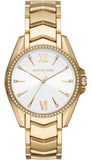 Buy Shop Michael Kors Whitney Three-Hand White Dial Gold Steel Strap Watch For Women - MK6693 USA Online