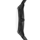 Buy Shop Michael Kors Lauryn Analog Crystals Black Dial Black Steel Strap Watch For Women - MK3980 USA Online