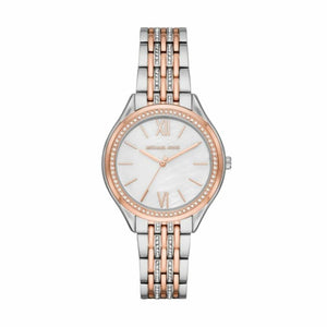 Buy Shop Michael Kors Mindy Three Hand White Dial Two Tone Steel Strap Watch For Women - MK7077 USA Online