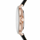 Buy Shop Michael Kors Pyper Three Hand White Dial Black Leather Strap Watch For Women - MK2835 USA Online
