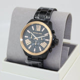 Buy Shop Michael Kors Wren Chronograph Black Dial Black Steel Strap Watch For Men - MK8933 USA Online