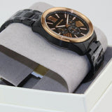 Buy Shop Michael Kors Wren Chronograph Black Dial Black Steel Strap Watch For Men - MK8933 USA Online