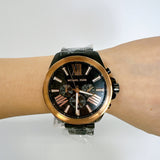 Buy Shop Michael Kors Wren Chronograph Black Dial Black Steel Strap Watch For Men - MK8933 USA Online