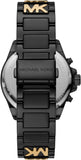 Buy Shop Michael Kors Wren Chronograph Black Dial Two Tone Steel Strap Watch for Women - MK6978 USA Online