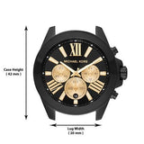 Buy Shop Michael Kors Wren Chronograph Black Dial Two Tone Steel Strap Watch for Women - MK6978 USA Online