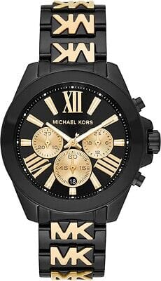 Buy Shop Michael Kors Wren Chronograph Black Dial Two Tone Steel Strap Watch for Women - MK6978 USA Online